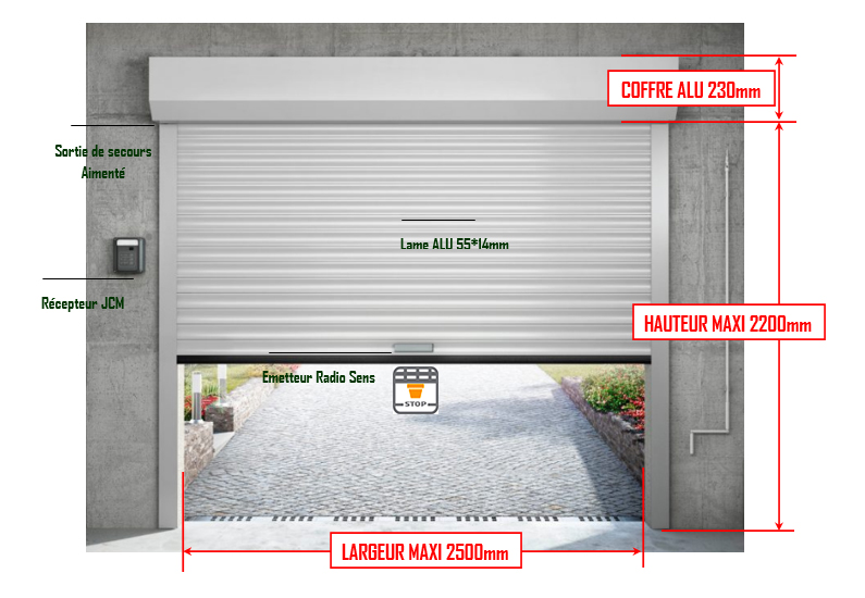 Porte de garage LP230 compact | LP Fermetures
